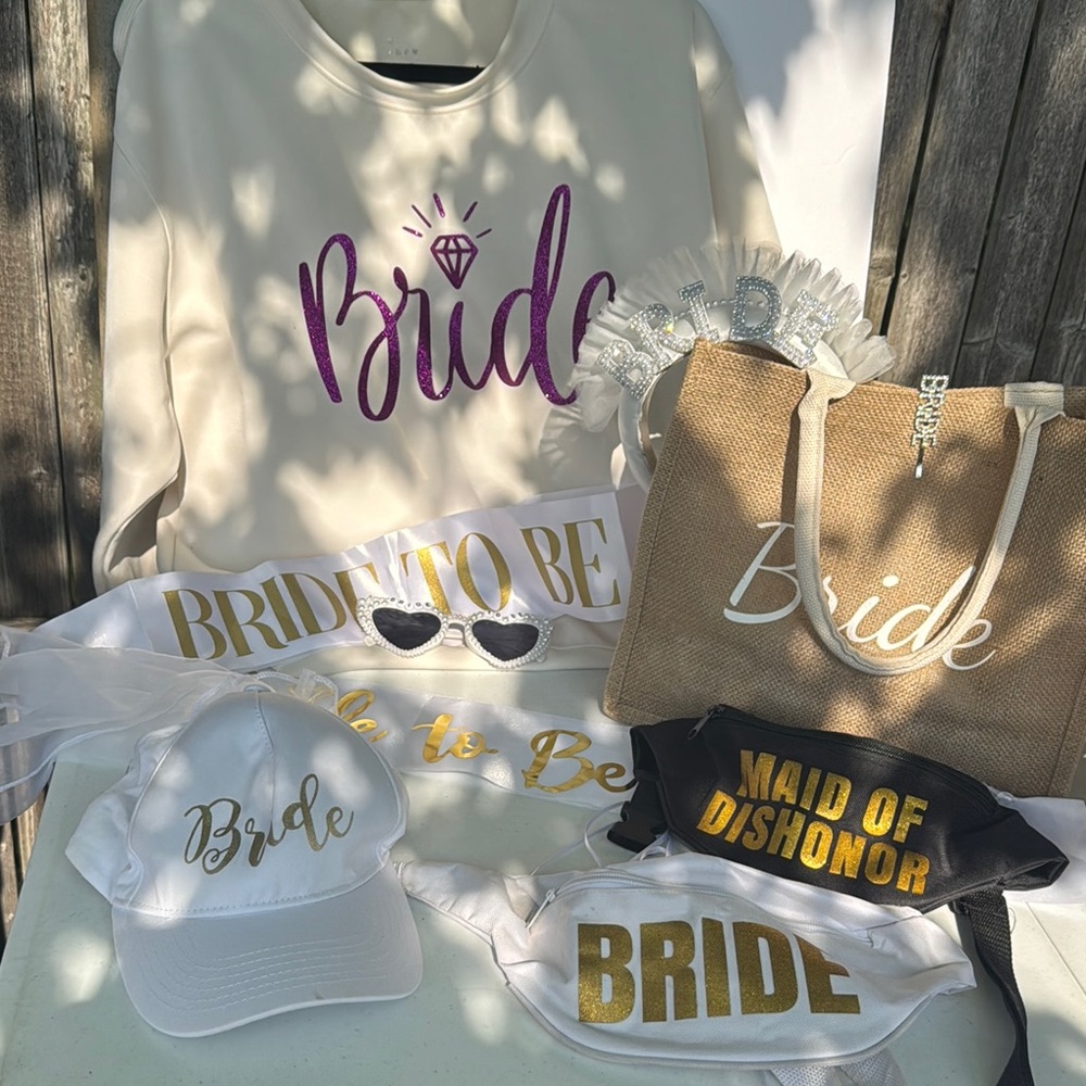 Bride-to-Be Apparel, Bachelorette, bridal shower Party
Accessories Set